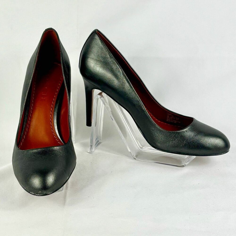 SALE! Coach Rosey Leather Metallic Pewter  Pumps Sz.7